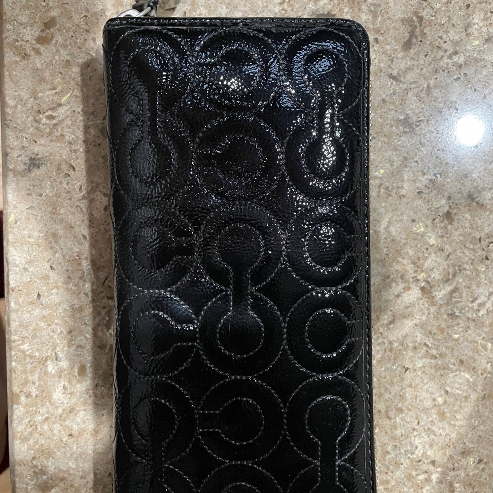 Coach Black Embossed Wallet